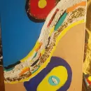 Объемная картина маслом с поталью