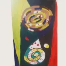 Картина абстракция маслом Мужское и женское