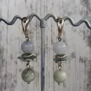 Серьги с аквамарином и амазонитом