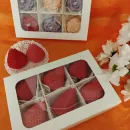 Свечи восковые подарочные Клубника Пион