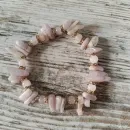 Браслет из кунцита и розового кварца