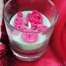 Свечи восковые в стакане