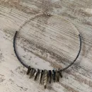 Чокер с перламутром и гематитом