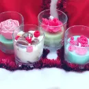 Свечи восковые в стакане