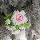 Брошь из японского бисера и страз" Рассвет в июне "