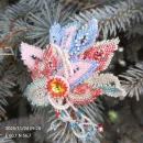 Брошь из японского бисера и страз" Чародейка"