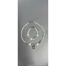 Комплект украшений Чокер из натурального перламутра и гематита, с подвеской с бабочкой и браслет