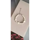 Браслет из натурального перламутра и гематита