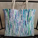 Сумка шопер из хлопка. Ручное ткачество.