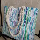 Сумка шопер из хлопка. Ручное ткачество.