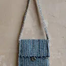 Домотканая сумка из умягченного льна. Ручная работа.