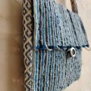 Домотканая сумка из умягченного льна. Ручная работа.