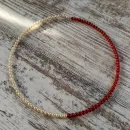 Чокер с жемчугом и янтарем.