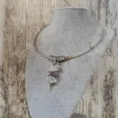 Подвеска с кварцем, аметистом и хрусталем