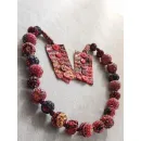 Бусы из ткани ручной работы в стиле бохо