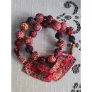 Бусы из ткани ручной работы в стиле бохо