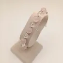 Браслет с розовым кварцем и горным хрусталем