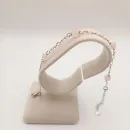 Браслет цепочка с розовым кварцем