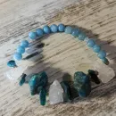 Браслет из апатита с кварцем