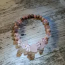 Браслет из розового кварца с яшмой