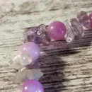 Браслет из апатита с аметрином и кварцем