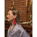 Вязанные сережки солнце