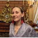 Вязанные сережки солнце