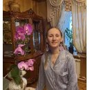 Сережки двух ярусные сиреневые