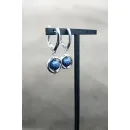 Серьги с камнем дюмортьеритом