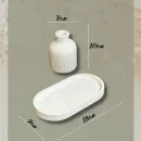 Поднос с вазой для сухоцветов декоративный