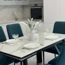 Ваза настольная "ДЕКОР67", гипс, ручная работа, серебряная поталь, 19 см