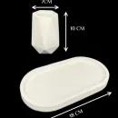 Поднос с вазой для сухоцветов декоративный "Грани"