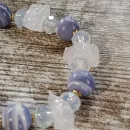 Браслет из агата, кварца и опалита