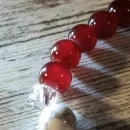 Браслет из граната и кахолонга с хрусталем