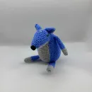 Вязаная игрушка Синий Волк