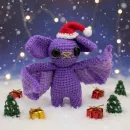 Вязаная игрушка Летучая мышка