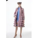 Пальто-фантазия с рюшами в ретро-стиле. Размер 42-44