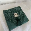 Фотоальбом, изумруд, с бисером, пайетками и кристаллами