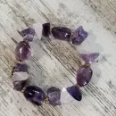 Браслет из аметиста с хрусталем