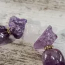 Браслет из аметиста с хрусталем