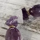 Браслет из аметиста с хрусталем