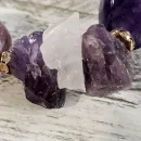 Браслет из аметиста с хрусталем