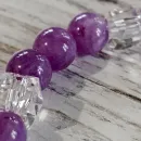 Браслет из фосфосидерита с хрусталем