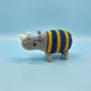 Вязаная игрушка Носорог