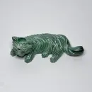 Курительная трубка ручной работы Трехглазый кот Зеленый металлик
