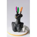 Вазочка для сухоцветов, органайзер из гипса. Высота 14, ширина 10см.