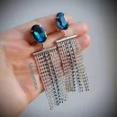 Клипсы «Брызги бирюзовых звезд»