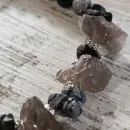 Браслет из обсидиана с раухтопазом