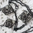 Комплект серьги и кулон ручной работы