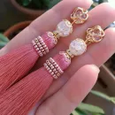 Серьги-кисти «Когда зацвёл миндаль».